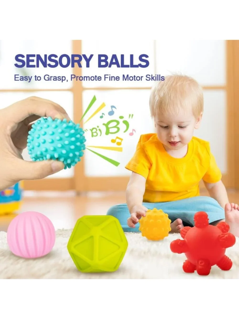 Montessori Baby Toys 6-12 Months | Stacking Blocks, Teething Toys & Sensory